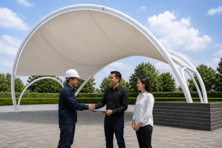 Kontraktor Pemasangan Kanopi Membrane Bali Berpengalaman Melayani Proyek Profesional