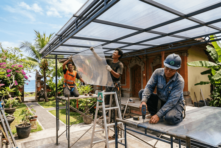 Kontraktor Pembuatan Kanopi Solar Tuff Bali