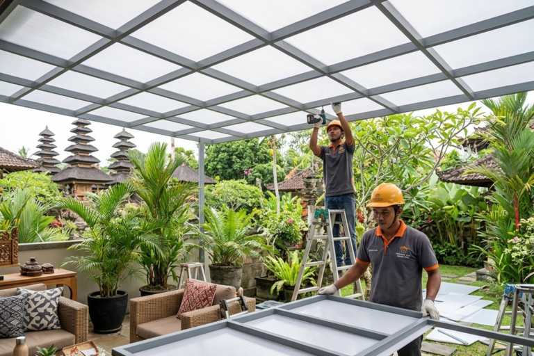 Jasa Pembuatan Kanopi Solar Tuff Bali Untuk Area Lebih Nyaman
